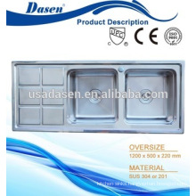 DS12050A hot sale unique different types stainless steel fish cleaning table with sink